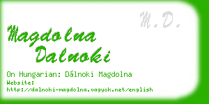 magdolna dalnoki business card