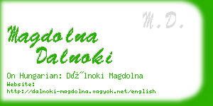 magdolna dalnoki business card